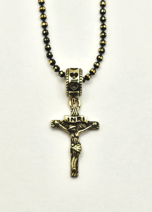 Gold Plated Sterling Silver Crucifix Cross Pendant