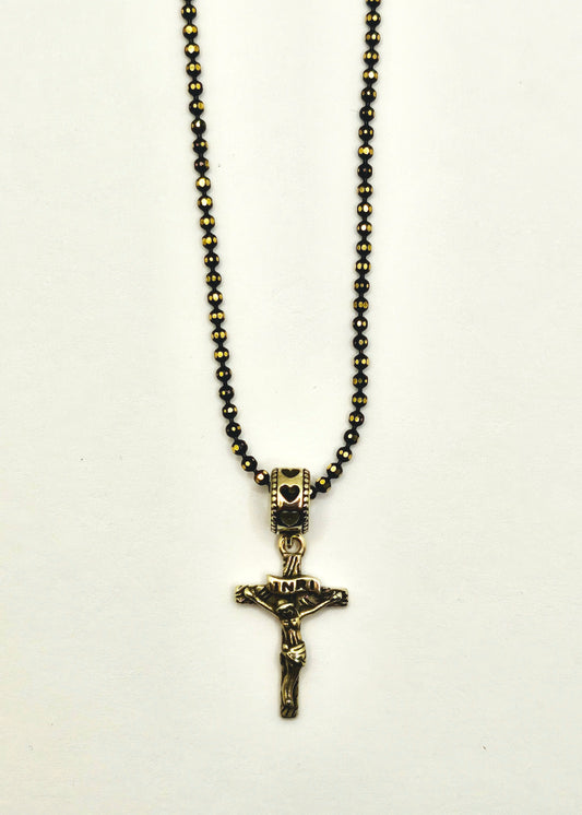 Gold Plated Sterling Silver Crucifix Cross Pendant