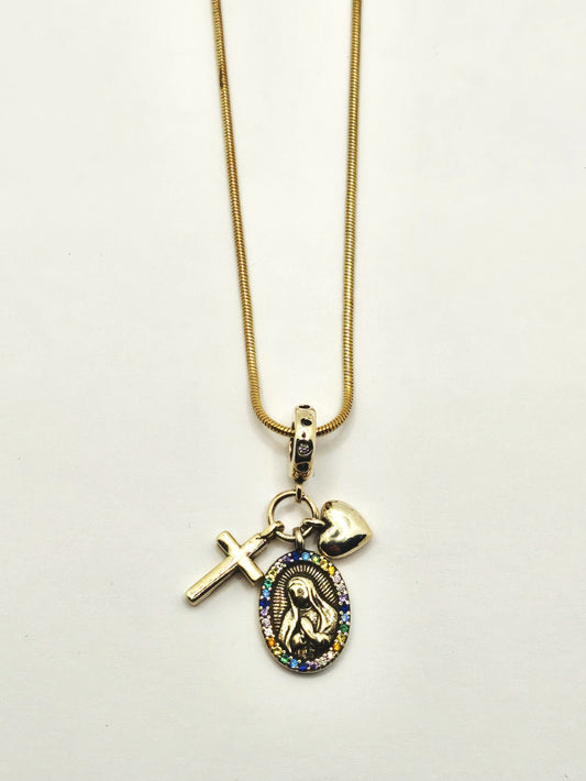 Gold plated sterling charm pendant