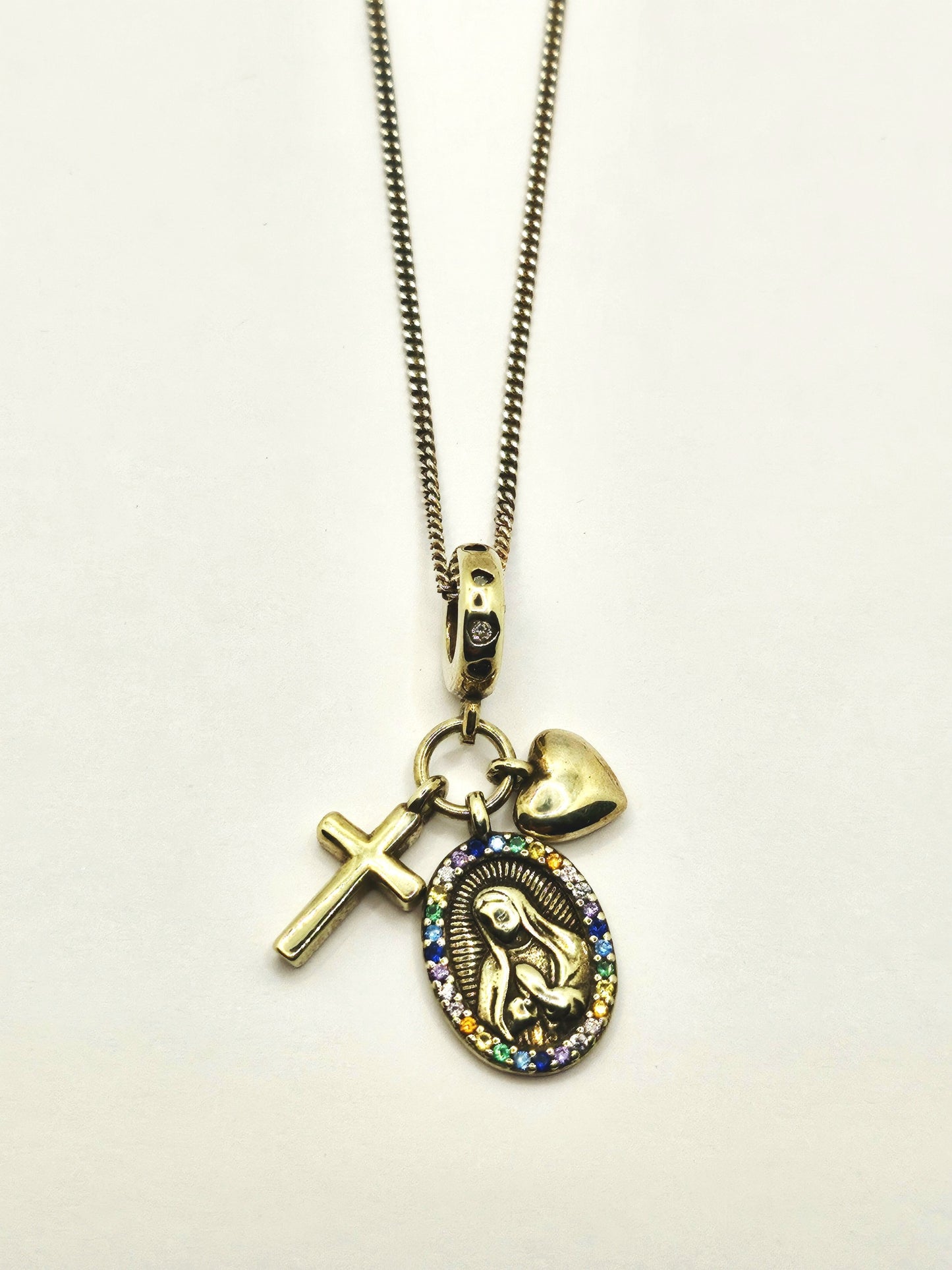 Gold plated sterling charm pendant